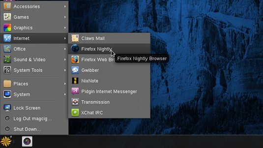Linux Mint 13 Desktop with New Launcher