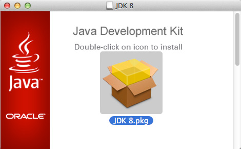Start Oracle JDK 8 Mac Package Installer