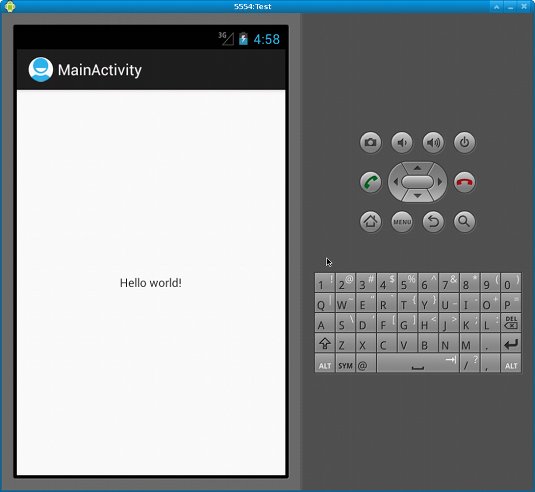 AVD Hello-World App in Display