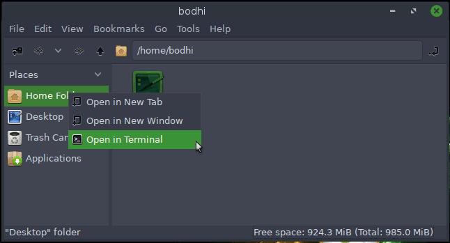 How to Install IntelliJ IDEA on Bodhi Linux - Open Terminal on /tmp