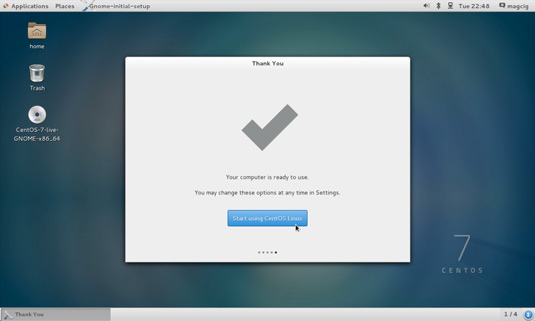 Install CentOS 7 GNOME on VMware Fusion 8 - Start Using CentOS 7 GNOME