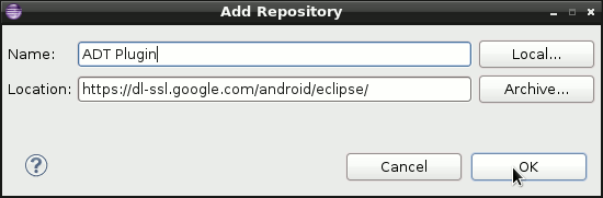 Eclipse Set New Software Repository URL