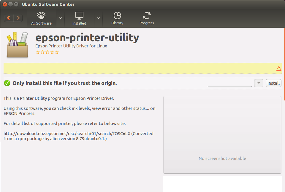 How to Install Epson Stylus RX610 Series Printers Driver on Ubuntu 16.04 Xenial - Epson Printer Utility Ubuntu Software Center