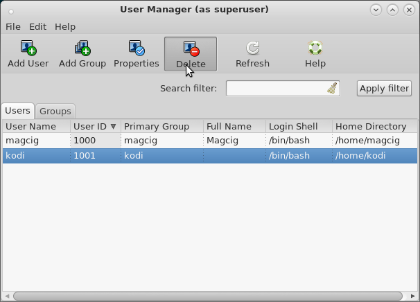 Managing Users and Groups on Red-Hat Linux Based Systems - Deleting User/Group