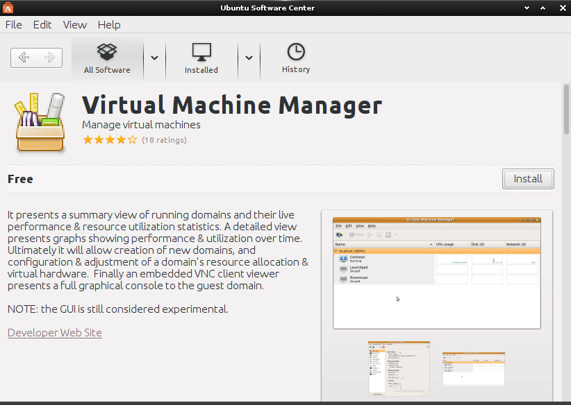 Installing Last virt-manager on Ubuntu 15.04 Vivid - Installation by Ubuntu Software Center