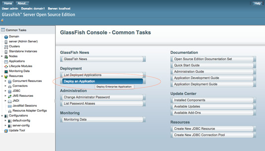 GlassFish 4 Deployment on macOS - Deploy an Application