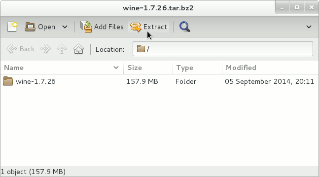 Install the Latest Wine 1.7.x on Oracle Enterprise Linux 7 64-bit for Running Windows Programs - Archive Extraction