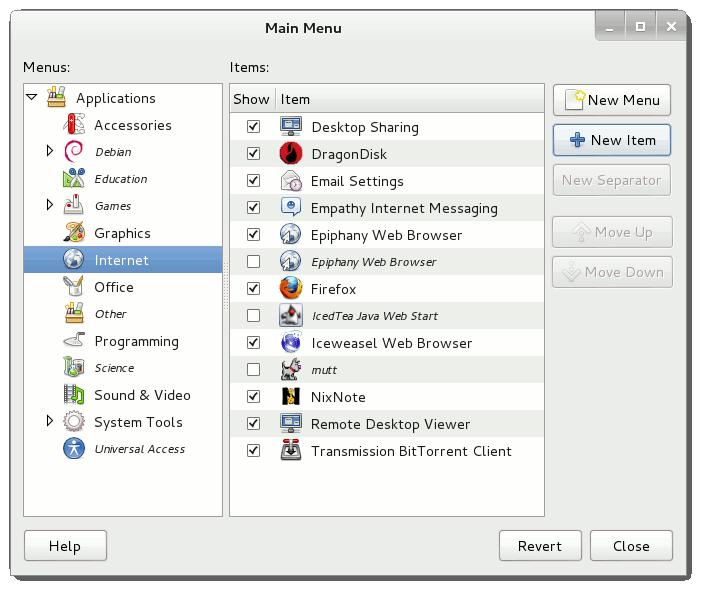 Gnome Create Applications Main Menu Entry 6