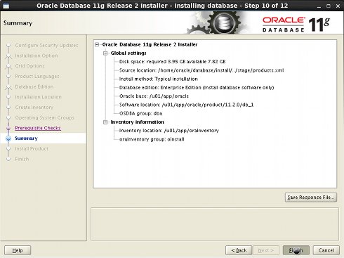 Install Oracle 11g R2 Database on Fedora 18 GNOME3 - Step 10