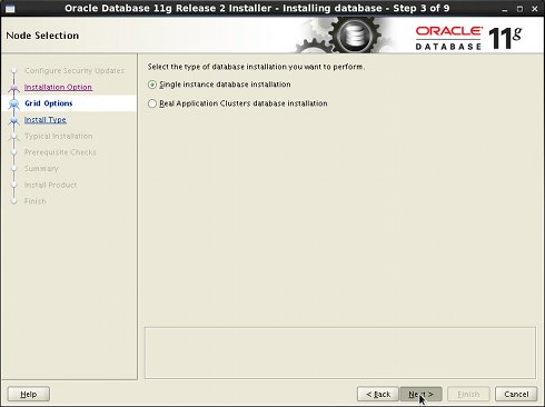 Install Oracle 11g Database on Fedora 17 GNOME 32-bit - Step 3