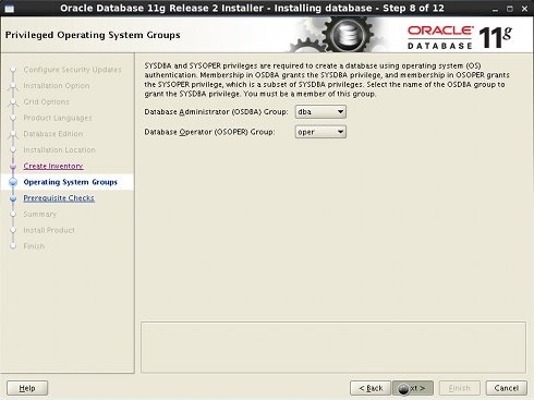 Install Oracle 11g Database on Fedora 17 GNOME 32-bit - Step 8
