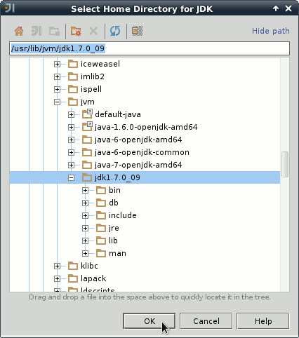 IntelliJ IDEA 2023 Welcome - Configure - Project Defaults - Project Structure - Browsing Sdk Path
