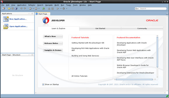 Install JDeveloper 12c Java Edition Mint 18.x Linux - JDeveloper Java Edition GUI