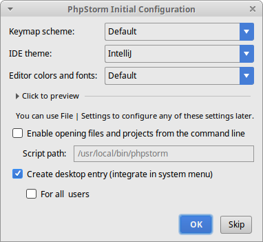 How to Install PhpStorm Fedora 25 - setting up path and shortcut