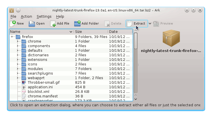 Install the latest Firefox ESR Debian Wheezy KDE4 Extraction