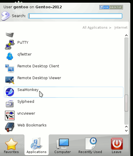KDE4 SeaMonkey Launcher