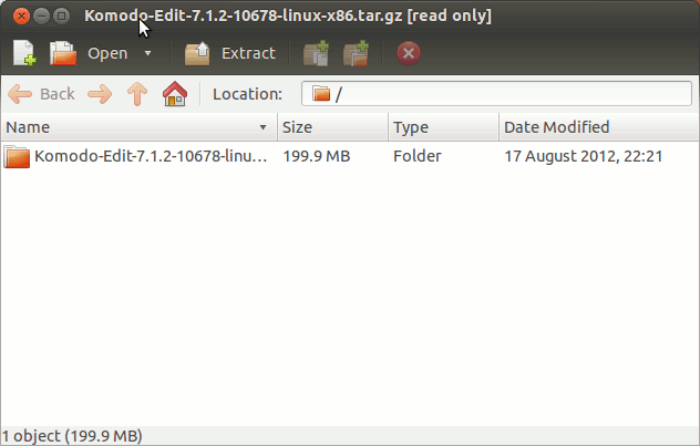 Ubuntu Komodo Extraction