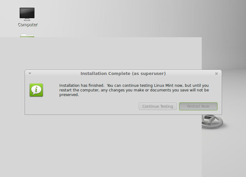 Install Linux Mint 17 Qiana Mate on Top of Windows 7 - Success and Reboot