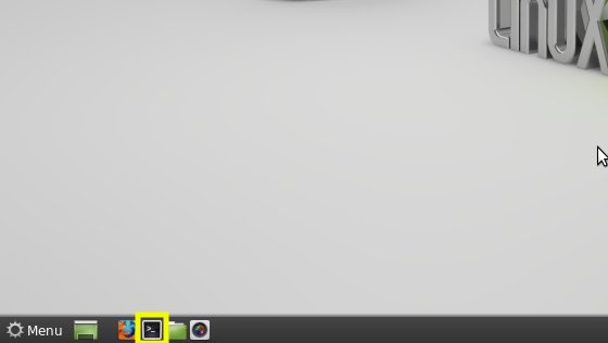 Install Awesome on Linux Mint 16 Cinnamon - Open Terminal