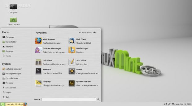 Linux Mint Rosa 17.3 KDE Desktop