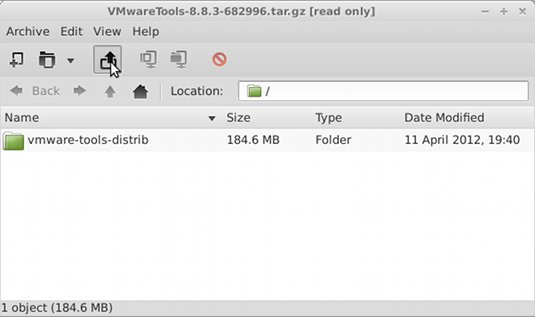 Installing VMware Tools on Linux DescentOS 3.0.2 Mate - Extraction