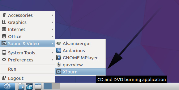 Lubuntu How to Burn ISO Image to Disk - search burn