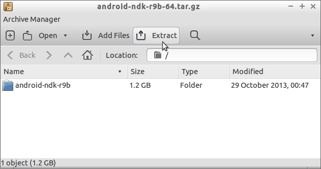 Install Android NDK on Debian Linux - Android NDK Extraction