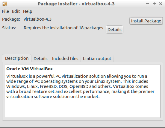 Install Virtualbox on Lubuntu 14.04 Trusty - GDebi VirtualBox Installation