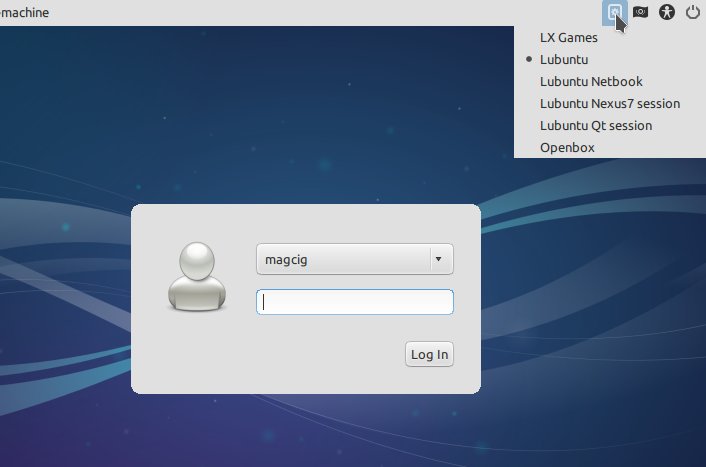 Install KDE Plasma 5 on Lubuntu 15.04 Vivid - Login Switch Desktop