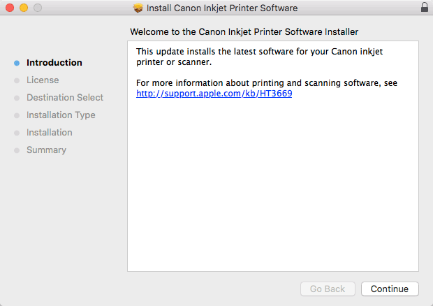 How-to Install Canon Printer Drivers for Mac OS X 10.11 El Capitan - welcome