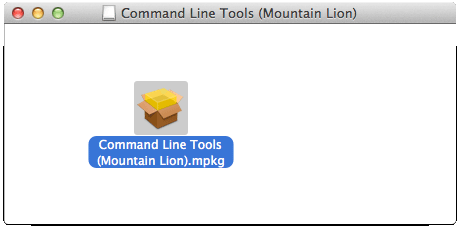 Command Line Tools Package