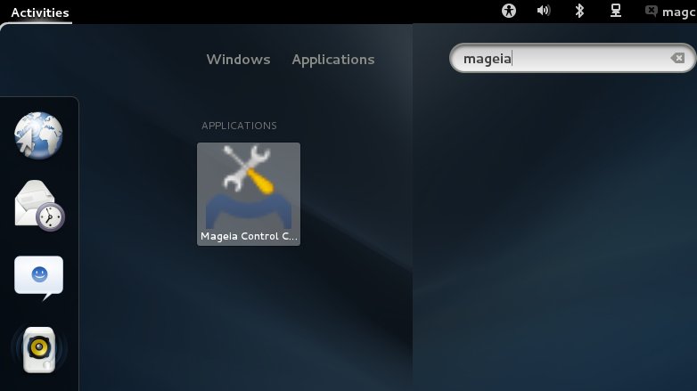 Mageia GNOME 3 Open Mageia Control Center