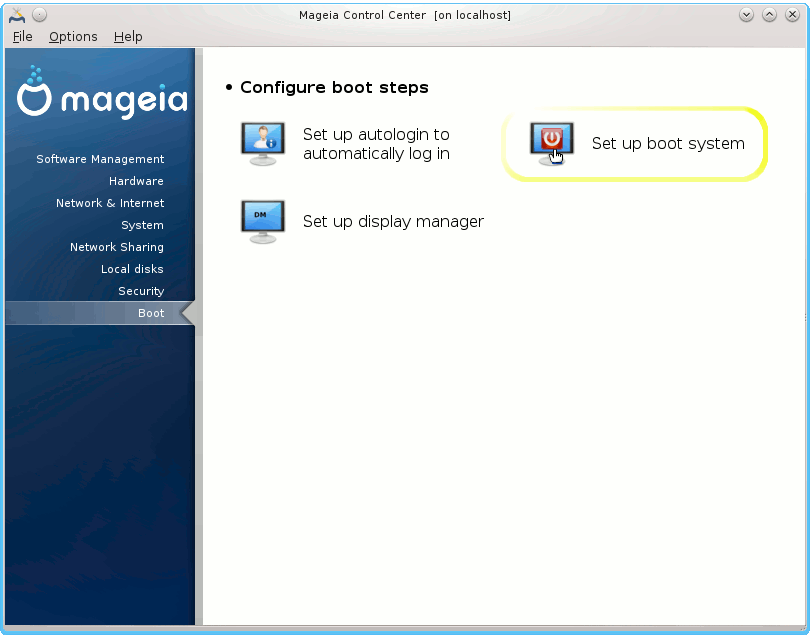 Mageia Setting Up Boot System