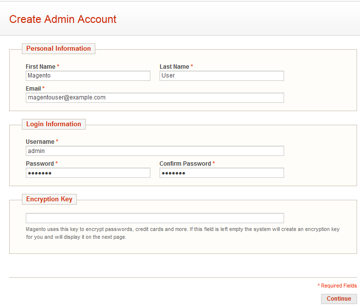 Installing Magento on Lubuntu 14.04 Trusty LTS - Create the Admin Account