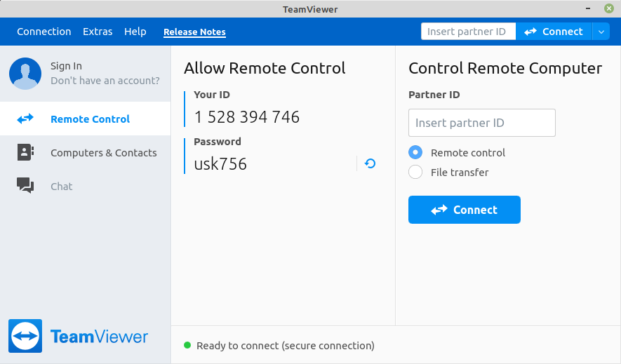 Install TeamViewer 15 for Linux Mint 16 Petra - TeamViewer Connection