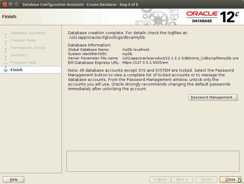 How to Create a Database Oracle 12c - creating