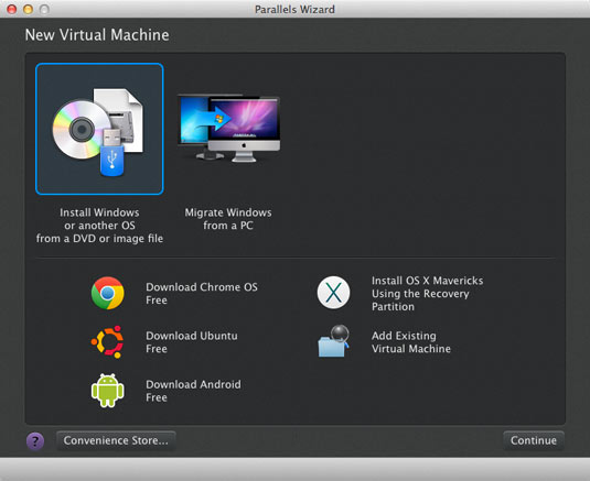 Install CentOS 7 GNOME on Parallels Desktop 9 - Install from Image File