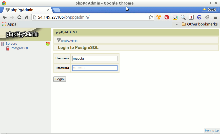 How to Quick Start to Administer PostgreSQL Databases with phpPgAdmin on Linux - phpPgAdmin Login
