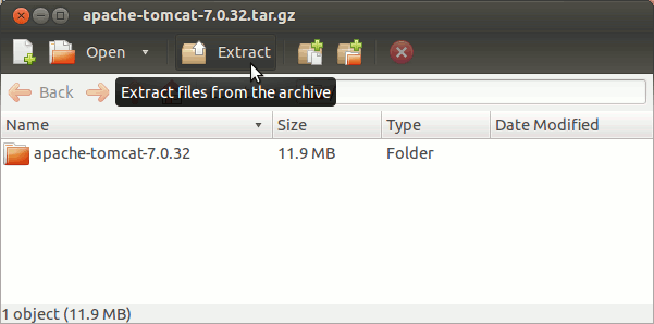 Install Tomcat 7 for Elementary OS - Extraction