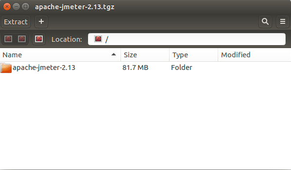 JMeter Quick Start for Ubuntu 15.04 Vivid Linux - Extraction