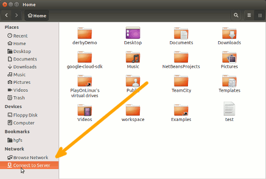 Xubuntu 17.03 Rosa Samba File Sharing Quick Start - File Manager Connect to Server