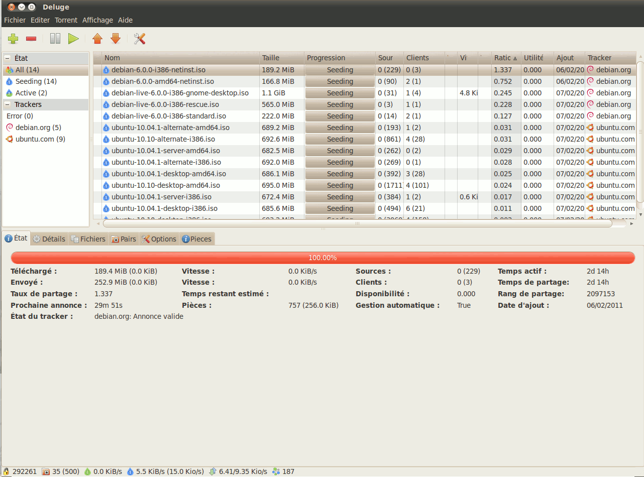 Installing Deluge BitTorrent Client on Debian Linux - GUI