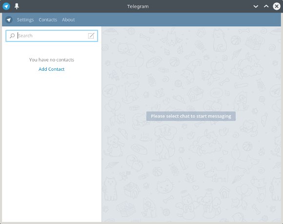 Telegram Messaging App Quick Start on Kubuntu 16.04 Xenial LTS - Connected UI