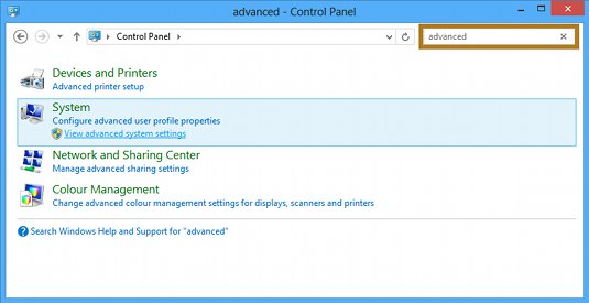 Windows 8 Advanced Settings