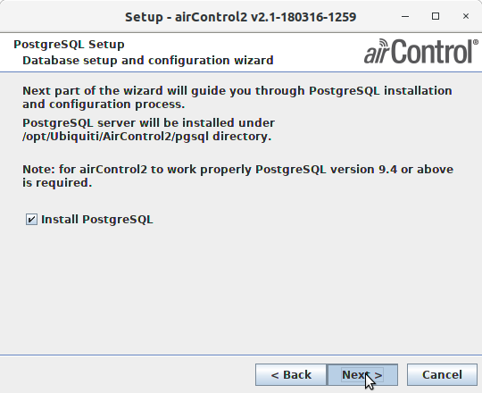 How to Install airControl on Debian Linux - Installing PostgreSQL