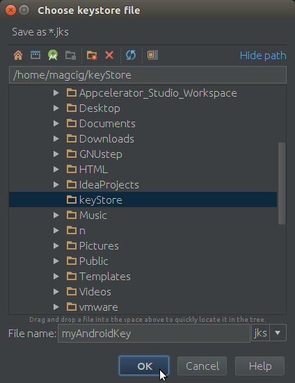 Android Studio Configuring Key and Key Store