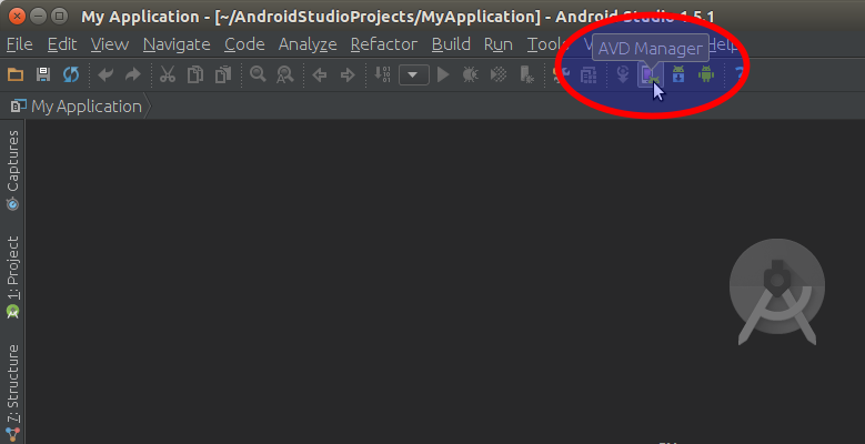 Running Android AVD Manager on Android Studio IDE