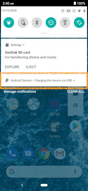 Step-by-step Android USB Transfer Photos on Parrot OS Home/Security Linux - Usb charging