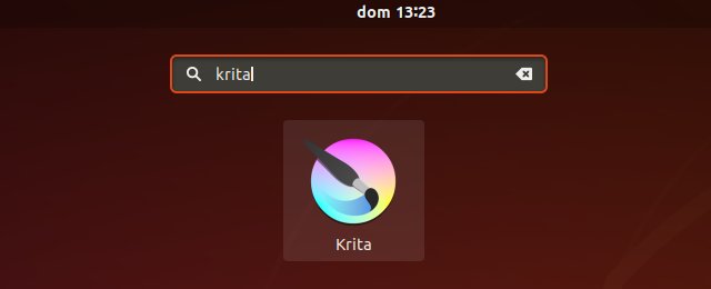 How to Install Krita on Ubuntu 23.04 Lunar.x GNU/Linux - Launcher