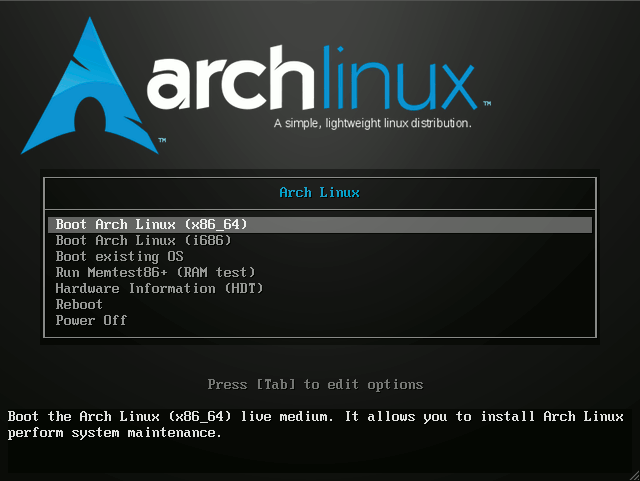 Install Arch-Linux 2012/2013 KDE in Easy Steps - Arch-Linux 2012/2013 Dual DVD x8664 Booting